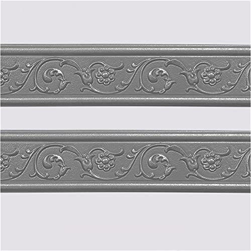 Decoración de borde de pared, borde de papel de pared autoadhesivo, fondos de pantalla en relieve 3D línea de cintura zócalo de la sala de estar bordes de papel tapiz autoadhesivos (69 cm x 8 cm) (Col