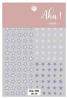 Remorui Star Nail Art Stickers Irregular Star Nail Decals DIY Manicure Gel Polish Decals Adhesive Manicure Decorations Purple