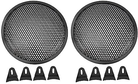 Rejillas Universales Para Altavoces De 8 Pulgadas, 2 Unidades, Cubierta Para Parrilla De Altavoz, Protector De Cubierta De Rejilla De Malla Para Subwoofer De Hierro Y Metal Negro Para Coche RV
