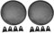 Jadeshay Griglie Per Altoparlanti Universali da 8 Pollici, Copertura Per Griglia Per Altoparlanti da 2 Pezzi Per Camper, Protezione Per Griglia in Rete Per Subwoofer in Metallo Nero in Metallo