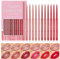 Combo 12 Pièces De Crayon à Lèvres,Repulpant Les Lèvres Et Résistant à L'eau,Coupe Anti-Adhérente, Exture LisseBrillant à Lèvres Mat