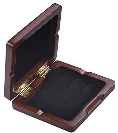Schilfkasten,KOCAN Holz Bassoon Reed Fall Kastanienbraun Hand geschnitzt Fagottrohr Box für 3pcs Schilf
