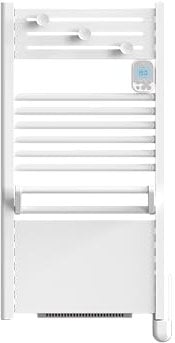 Noirot - Radiateur Sèche-Serviette Soufflant Actibain - Inertie Fluide - Programmable, Écran de Réglage LCD - Grande Capacité d'Étendage - Fabrication Française NF - Largeur 50 cm, 1500 Watt