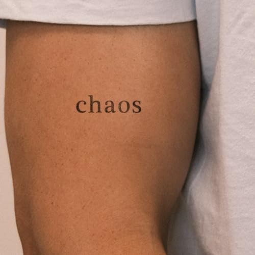 Inkster® Chaos Tattoo | Temporäres Tattoo mit EU-Kosmetikzertifizierung | wasserfest + vegan | revolutionäres 2-Wochen-Tattoo | Fake Tattoos und Klebetattoos für Erwachsene