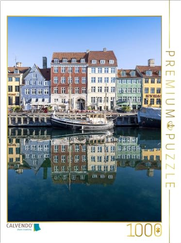 CALVENDO Puzzle Nyhavn, Links das älteste Haus von 1681 | 1000 Teile Lege-Größe 64 x 48 cm Foto-Puzzle für glückliche Stunden
