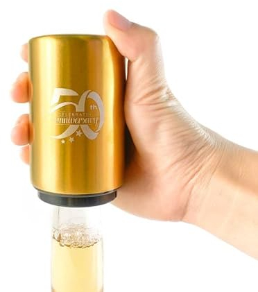 Lote de 12 Abrebotellas Abridores Chapas Cerveza Botellas 50º Aniversario Bodas de Oro - Recuerdos, detalles y regalos invitados