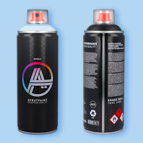 Double A Spraypaint Sprühdose 400ml Sprühfarbe Acryllack Sprühlack matt hochdeckend DIY Kunststoff Metall Möbel Deko (DA-236 Light Sky Blue)