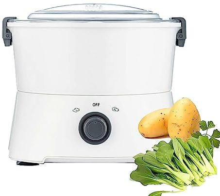 FUYAO Electric Potato Peeler, Automatic Peeling Machine, One-button Drive Safe and Efficient, Vegetable Dryer Salad Dehydrator, for Commercial and Home Peel Potatoes/Pears/Apple
