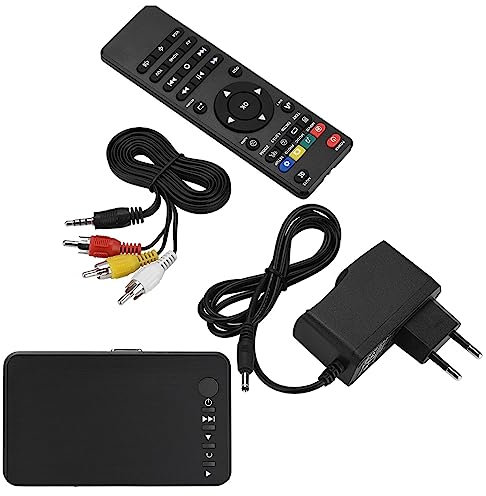 1080P HD Multimedia Player mit IR Fernbedienung, Video Player Unterstützt High Definition MultiRM RMVB, H.264, USB Laufwerk Klein, für Schönes Aussehen, Reichhaltige