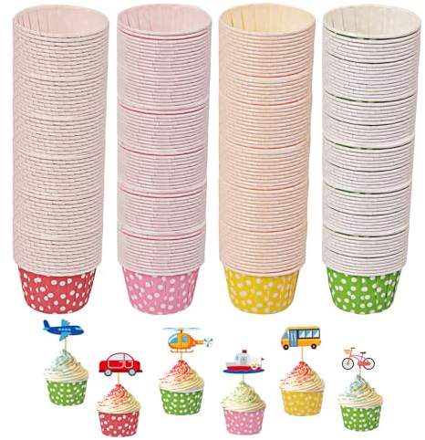 200 Stück Papier Muffinförmchen, Papier Muffinformen, Muffin Cupcake Formen Backförmchen Muffinformen für Geburtstag Hochzeit Party
