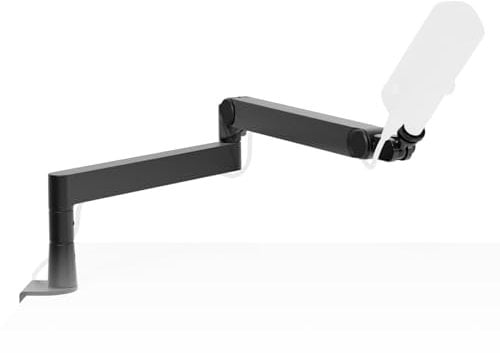 Elgato Wave Mic Arm Pro – Bras de Microphone à Profil Bas Rotatif à 360° avec Ressort à Gaz, Compatible avec microphones Elgato/Shure SM7B/HyperX/Rode/Blue Yeti & plus encore – Pour Diffusion/Podcast