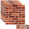 3D Wall Panels Self Adhesive for Interior Wall Decor,10 Pack 3D Brick Effect Wall Panels,PVC Wallpaper Covering Stone Wall Panels for Home Kitchen,Living Room,Office 30x30cm (Dark Red)
