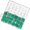 270 Pièces Climatisation, Kit de Joints Toriques Verts Anneaux en Caoutchouc Résistant à l'usure Robinet Joints Toriques Assortiment d'étanchéité Ensemble pour Auto e
