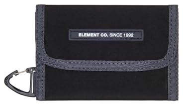 Element Exo Bifold - Outdoor-inspirierte zweifach Faltbare Geldbörse - Unisex - One Size - Schwarz