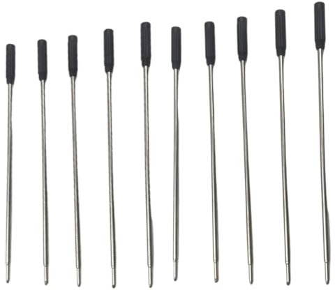 Kugelschreiberminen für Cross-Kugelschreiber, 11,5 cm Kugelschreiberminen, austauschbare mittlere Spitze, Metallmine, Tintenmine mit 1,0 mm feiner Spitze, 10 Stück