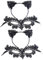 COSMEVIVI 2er Set Halb Gesicht Maske Mit Haarband Spitzenmaske Für Halloween Kostümparty Maskenball Und Tanzveranstaltungen Haarband + Blumenmaske