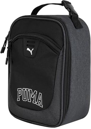 PUMA Lonchera unisex para niños, color negro/granito jaspeado, talla S, Negro/ granito jaspeado, S, Lonchera Rally