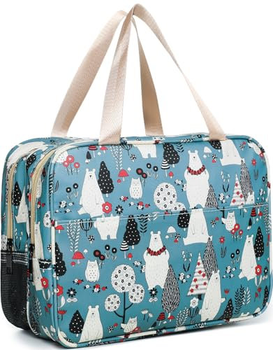 wordmouk Trousse de Toilette Trousse à cosmétiques pour Bagage à Main Sac de Toilette Trousse Sac de Séparation Humide et Sec Maquillage Cosmétique Organisateur Rangement Maquillage Voyage Etanche