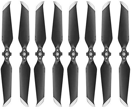 HYFOZAE Geräuscharme 7238 Propeller für Mavic Air 2 Schnellverschluss-RC-Quadrocopter-Propeller Flügeldrohne(8pcs Silver Edge)