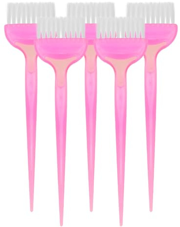 CHICAMPERA 5 Stück Haarfärbepinsel für Haarkur und Tönung Langlebiger Applikatorpinsel aus Sicherem Material Friseurbürste für Heim und Salongebrauch Pink