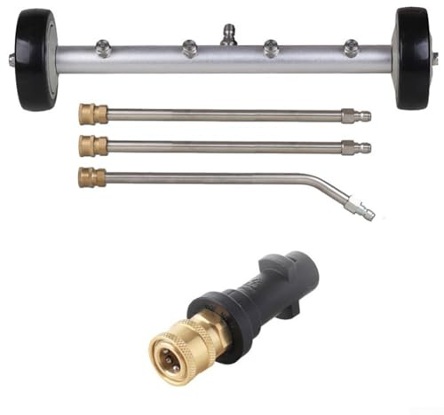 Drivstraw Nettoyeur haute pression pour dessous de caisse – 4000 PSI – Nettoyeur de dessous de caisse de voiture avec baguette d'extension pour allées, terrasses et châssis de véhicule, construction
