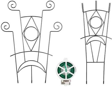 Mbiyhgta Topfpflanzen-Rankhilfe,2-teilige Metall Rankhilfe für den Garten | Pflanzenstütze für Kletterpflanzen - für Wohnung, Balkon, Terrasse, Haus, Garten, Wintergarten, Hof