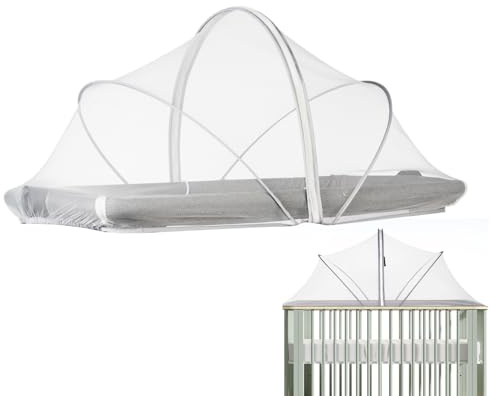 Housse De Protection Anti-Moustiques pour Berceau Bébé | Moustiquaire Respirante Et Pliable pour Bébé | Tente De Lit De Bébés en Tissu À Mailles Fines | pour Lit Berceau Et Hamac Cododo