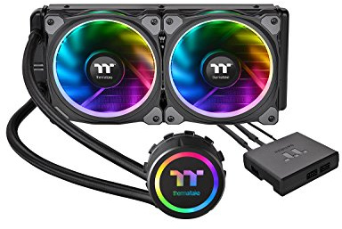 Thermaltake Floe 240mm, 16.8 Million Color Software Enabled (TT RGB Plus/Alexa/Razer Chroma), AMD (AM5/AM4)/Intel (LGA 2066/1200), AIO CPU Liquid Cooler CL-W157-PL12SW-A,Black
