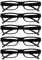 The Reading Glasses Company OPULIZE ACE Lesebrille für Damen und Herren - 5er-Pack - Schmaler Rechteckiger Rahmen - Komfort Federscharniere - Kratzfest - Schwarz +1.50