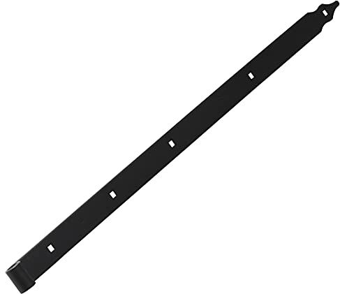 DMX - Ladenband - Torband 600x40x5,0 mm - Rolle Ø 16 - Scharniere Schwerlast - Ladenbänder - Scharniere für Gartentor Holz Tore - Türscharniere - Türband Schwarz ZP 1 Stück