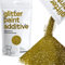 Hemway Glitter Paint Additive - Gold | Fine Metallic Flakes for Adding Sparkle to Paints & Wood Varnish | Add to Emulsion, Acrylic & Latex for Indoor Sparkly Walls | 100 g