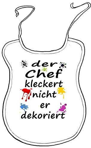 Kleckerlatz Scherz-Latz für Erwachsene Chef Baby-Lätzchen