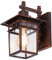 HONY-LIGHT Außenwandleuchte Retro Vintage Rot Bronze Wandlampe Wasserdichter IP44 E27 Außen Licht Aluminiumguss und Glas Außenlampe Balkon Zaun Gartenlampe Einfahrt leuchte 22 * 18 * 29 cm