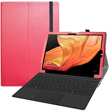LFDZ Compatibile con CHUWI UBook X Cover,Slim Ultra Pelle Sottile e Leggera Cover Case Custodia per 12 CHUWI UBook X Tablet,Rosso