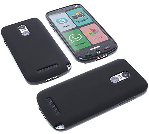 foto-kontor Custodia per cellulari Brondi Amico Smartphone 4G in Gomma TPU di Colore Nero (esclusivamente per la Versione 4G)