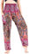 Lofbaz Yoga Boho Hosen für Damen Harem Hippie Kleidung Pyjamas Lounge Bekleidung Jogger Indian Bohemian Tanz Sommer Strand Blühende Blume Burgund M