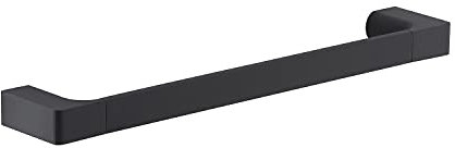 Gedy G-Kuala Lumpur Porta Asciugamani CM.35, Colore Nero, Componenti Realizzati in Cromall, Ottone e Vetro, Garanzia 2 Anni, Misure 2,5 x 35 x 6,6 CM e Peso 0,506 kg, Design R&S, 35 cm