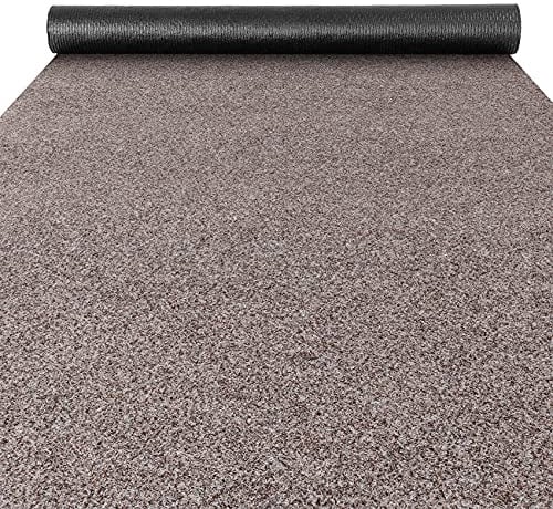ANRO Fußmatte Schmutzfangmatte Teppich Läufer Sauberlaufmatte rutschfest Indoor Outdoor abwaschbar für Flur Eingang Poet Meterware Beige 1000 x 100 cm (10m) (Rechteckig)