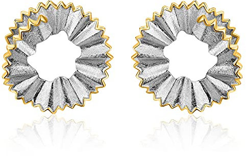 ✦ Geschenke für Frauen ✦Springlight Ohrringe Silber 925 Ohrstecker Bleistiftspäne-Design Ohrstecker Ohrringe Handmade: Ohrringe Schmuck Damen Jugendweihe Geschenke Mädchen.(Style1-Silber)