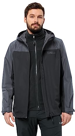 Jack Wolfskin Herren Taubenberg 3in1 Jkt M Jacket, Phantom, L EU
