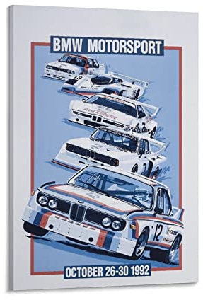 Bmw Motorsport Poster, dekoratives Gemälde, Leinwand, Wandkunst, Wohnzimmer, Poster, Schlafzimmer, 30 x 45 cm