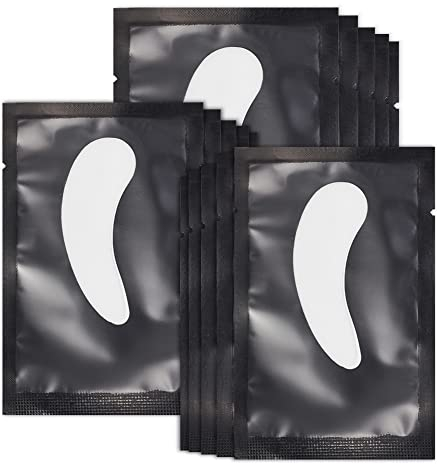 Lunamoon Augenpads für Wimpernverlängerung Wimpern Pads Wimpernverlängerung Pad Eyelash Pad Wimpern Färben Pad Wimpernlifting Pad Eye Gel Patch for Eyelash Extensions 50Paar(Willowleaves Black)