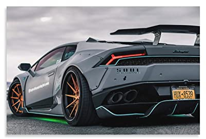 Supercar Poster Lamborghini Huracan Lb Leinwand Kunst Poster und Wandkunst Bild Druck Modern Familie Schlafzimmer Dekor Poster 60 x 90 cm