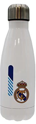 CYP BRANDS Gourde personnalisable en acier 550 ml Real Madrid unisexe pour enfants Argenté Motif lettre I