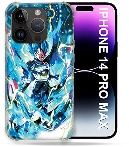 Cokitec Case for iPhone 14 Pro Plus (6.7) Manga Dragon Ball Vegeta Blue