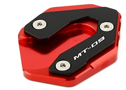 Motorradzubehör FÜR Yamaha MT 09 FZ 09 FJ09 Tracer 2014-2020 Seitenständer Seitenständer Erweiterung Vergrößerer Pad Schuh FüR MotorradstäNder (Farbe : Rot)