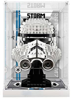 ALiquid Acryl Vitrine für Lego Stormtrooper Helm 75276, 3MM Acryl Schaukasten für Lego 75276 (Nicht Enthalten Klemmbausteine Set)