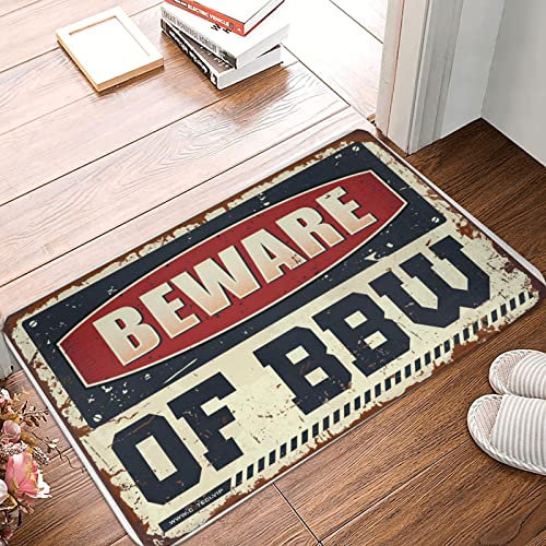 Home Alone Door Mat Beware of BBW Doormat Outdoor Porch Decor Fall Front Door Mat ( Size : 65X90CM )