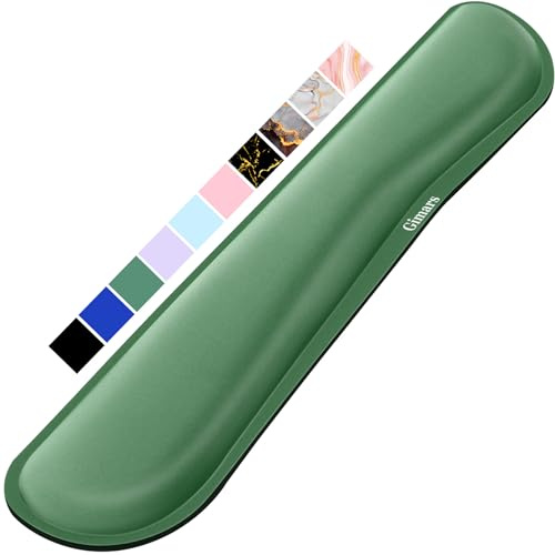 Gimars 63D High-Density Thicken 44cm Memory Foam Keyboard Wrist Rest, Extended Ergonomic Wrist Rest with Anti-Slip Rubber Base for Typing Pain Relief, Office Gaming Computer Laptop Mac, Dark Green