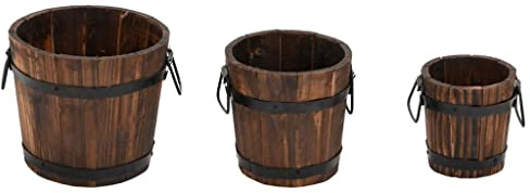 vidaXL 3-TLG. Pflanzeimer-Set Massivholz Tanne